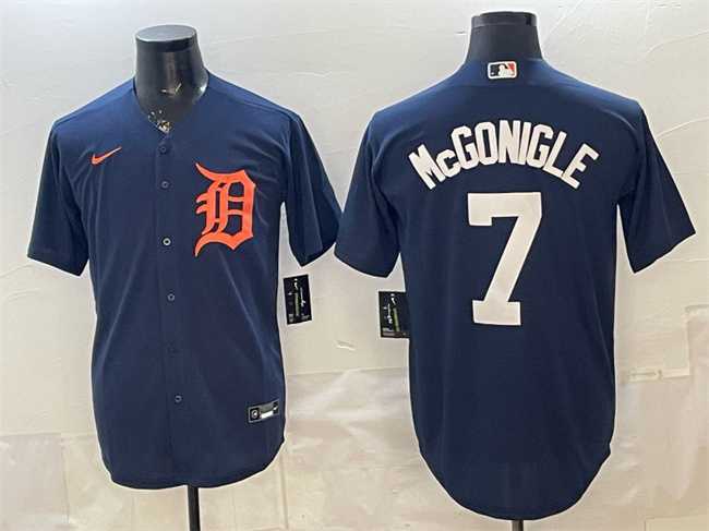 Mens Detroit Tigers #7 Kevin McGonigle Navy Cool Base Stitched Jersey,We sell and wholesale Mens Detroit Tigers #7 Kevin McGonigle Navy Cool Base Stitched Jersey on line form chian!