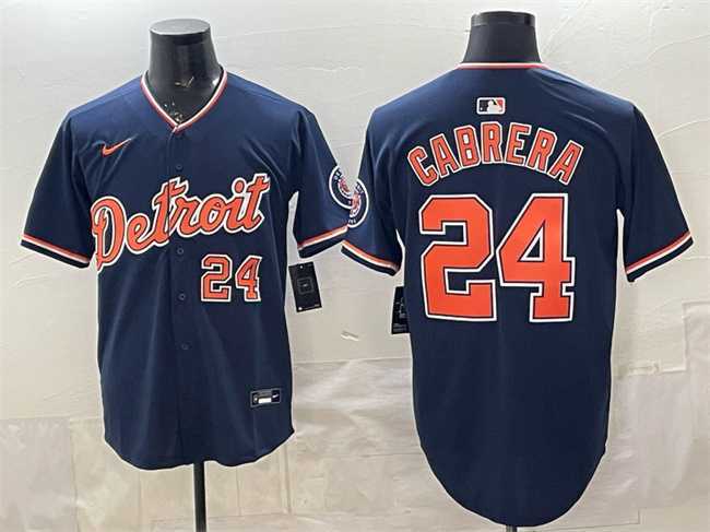 Men's Detroit Tigers #24 Miguel Cabrera Navy 2026 Alternate Vapor Premier Limited Stitched Jersey,We sell and wholesale Men's Detroit Tigers #24 Miguel Cabrera Navy 2026 Alternate Vapor Premier Limited Stitched Jersey on line form chian!