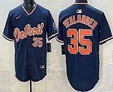 Men's Detroit Tigers #35 Justin Verlander Navy Limited Jersey,baseball caps,new era cap wholesale,wholesale hats