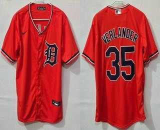 Men's Detroit Tigers #35 Justin Verlander Orange Cool Base Jersey,We sell and wholesale Men's Detroit Tigers #35 Justin Verlander Orange Cool Base Jersey on line form chian!