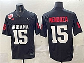 Men's Indiana Hoosiers #15 Fernando Mendoza Black F.U.S.E. 2025 National Champions Patch Stitched Jersey,baseball caps,new era cap wholesale,wholesale hats