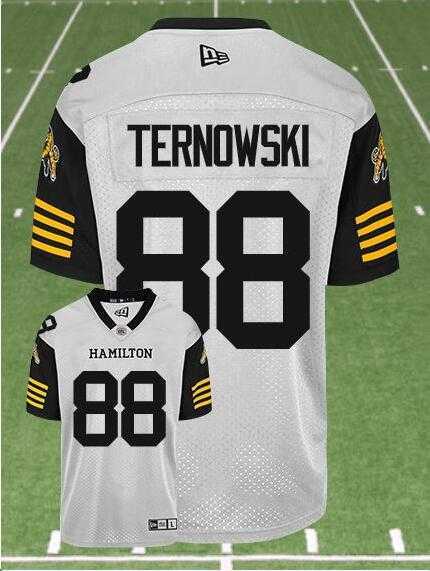 CFL Hamilton Tiger-Cats #88 TERNOWSKI Crested Away White Jersey,We sell and wholesale CFL Hamilton Tiger-Cats #88 TERNOWSKI Crested Away White Jersey on line form chian!