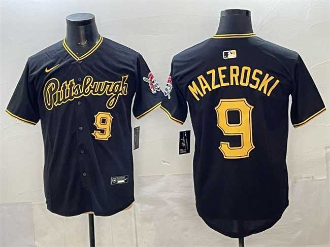 Men's Pittsburgh Pirates #9 Bill Mazeroski Black Limited Stitched Jersey,We sell and wholesale Men's Pittsburgh Pirates #9 Bill Mazeroski Black Limited Stitched Jersey on line form chian!