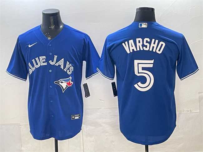Men's Toronto Blue Jays #5 Daulton Varsho Royal 2025 Cool Base Stitched Jersey,We sell and wholesale Men's Toronto Blue Jays #5 Daulton Varsho Royal 2025 Cool Base Stitched Jersey on line form chian!