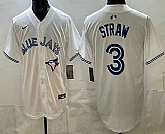 Men's Toronto Blue Jays #3 Myles Straw White Limited Jersey,baseball caps,new era cap wholesale,wholesale hats