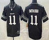 Men's Seattle Seahawks #11 Jaxon Smith Njigba Black 2025 FUSE Gothic Rain City Shadows Edition Vapor Limited Jersey Dzhi,baseball caps,new era cap wholesale,wholesale hats
