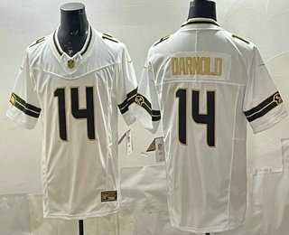 Men's Seattle Seahawks #14 Sam Darnold Limited White Gold FUSE Vapor Jersey Dzhi,We sell and wholesale Men's Seattle Seahawks #14 Sam Darnold Limited White Gold FUSE Vapor Jersey Dzhi on line form chian!