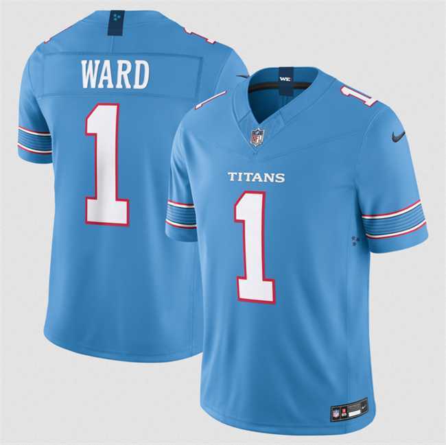 Men's Tennessee Titans #1 Cameron Ward Light Blue 2026 F.U.S.E. Vapor Limited Stitched Jersey Dzhi,We sell and wholesale Men's Tennessee Titans #1 Cameron Ward Light Blue 2026 F.U.S.E. Vapor Limited Stitched Jersey Dzhi on line form chian!