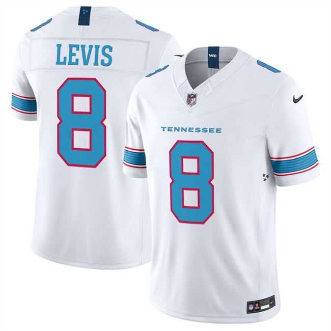 Men's Tennessee Titans #8 Will Levis White 2026 F.U.S.E. Vapor Limited Stitched Jersey Dzhi,We sell and wholesale Men's Tennessee Titans #8 Will Levis White 2026 F.U.S.E. Vapor Limited Stitched Jersey Dzhi on line form chian!