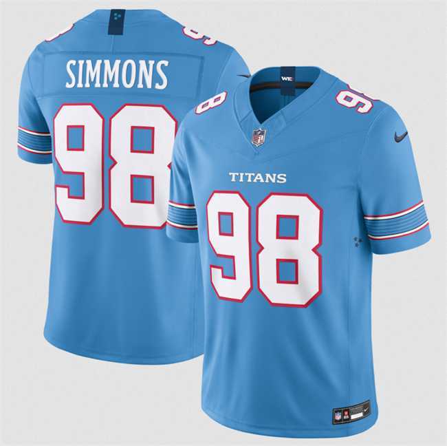 Men's Tennessee Titans #98 Jeffery Simmons Light Blue 2026 F.U.S.E. Vapor Limited Stitched Jersey Dzhi,We sell and wholesale Men's Tennessee Titans #98 Jeffery Simmons Light Blue 2026 F.U.S.E. Vapor Limited Stitched Jersey Dzhi on line form chian!