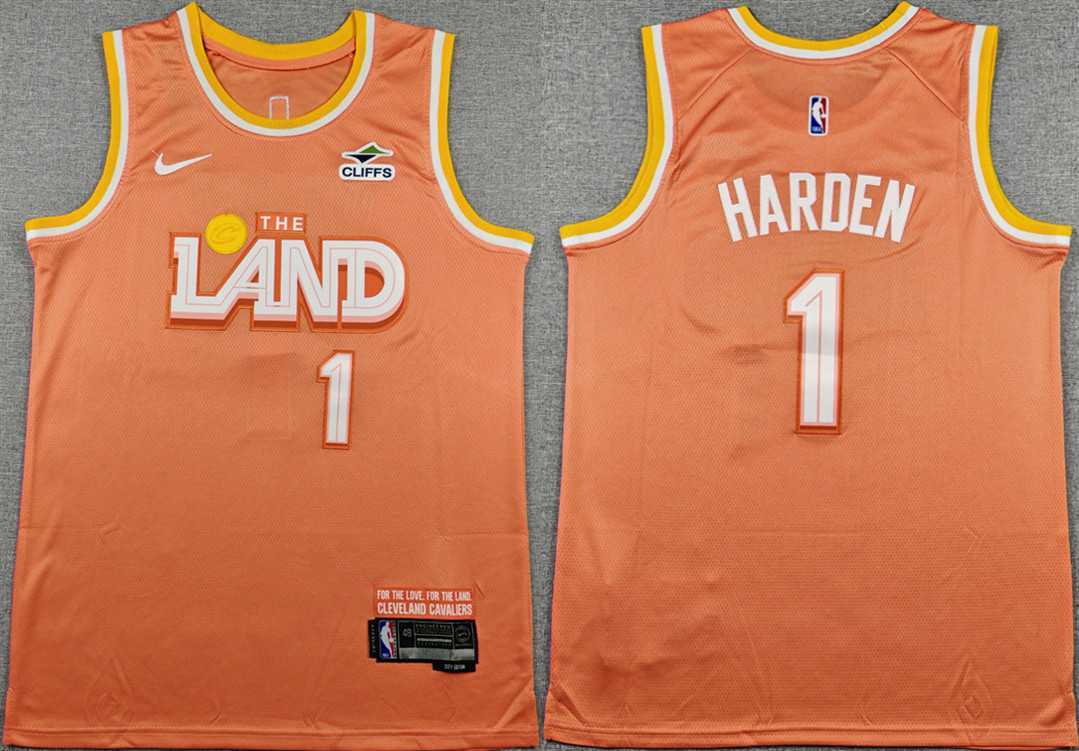 Men's Cleveland Cavaliers #1 James Harden Orange 2025-26 City Edition Stitched Jersey,We sell and wholesale Men's Cleveland Cavaliers #1 James Harden Orange 2025-26 City Edition Stitched Jersey on line form chian!