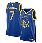 Men's Golden State Warriors #7 Kristaps Porzingis Blue 2026 Icon Edition Stitched Jersey Dzhi,baseball caps,new era cap wholesale,wholesale hats