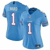 Women's Tennessee Titans #1 Cameron Ward Light Blue 2026 F.U.S.E. Vapor Limited Stitched Jersey Dzhi,baseball caps,new era cap wholesale,wholesale hats