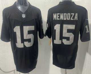 Men's Las Vegas Raiders #15 Fernando Mendoza Limited Black FUSE Vapor Jersey,We sell and wholesale Men's Las Vegas Raiders #15 Fernando Mendoza Limited Black FUSE Vapor Jersey on line form chian!