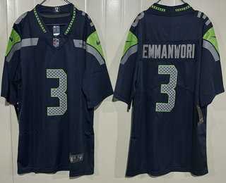 Men's Seattle Seahawks #3 Nick Emmanwori Limited Navy Vapor Jersey,We sell and wholesale Men's Seattle Seahawks #3 Nick Emmanwori Limited Navy Vapor Jersey on line form chian!