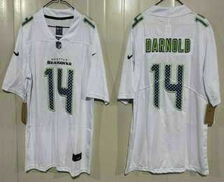 Men's Seattle Seahawks #14 Sam Darnold Limited White Fashion Vapor Jersey,We sell and wholesale Men's Seattle Seahawks #14 Sam Darnold Limited White Fashion Vapor Jersey on line form chian!