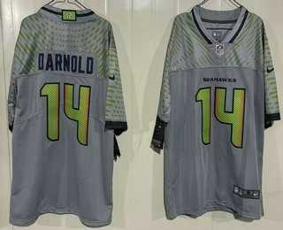 Men's Seattle Seahawks #14 Sam Darnold Limited Gray Rivalries Vapor Jersey,We sell and wholesale Men's Seattle Seahawks #14 Sam Darnold Limited Gray Rivalries Vapor Jersey on line form chian!