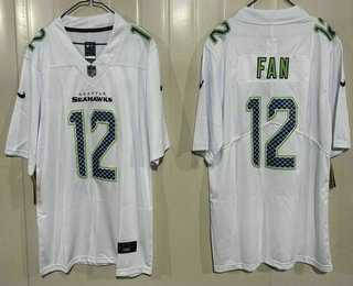 Men's Seattle Seahawks #12 Fan Limited White Fashion Vapor Jersey,We sell and wholesale Men's Seattle Seahawks #12 Fan Limited White Fashion Vapor Jersey on line form chian!