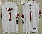 Youth New York Giants #1 Malik Nabers Limited White Vapor Jersey,baseball caps,new era cap wholesale,wholesale hats