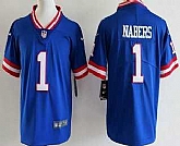 Youth New York Giants #1 Malik Nabers Limited Blue Classic Vapor Jersey,baseball caps,new era cap wholesale,wholesale hats