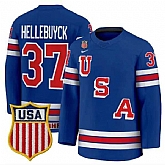 Men's USA #37 Connor Hellebuyck Home Blue 2026 Olympic Jersey Dzhi,baseball caps,new era cap wholesale,wholesale hats