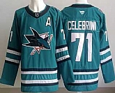 Men's San Jose Sharks #71 Macklin Celebrini Teal Stitched Jersey,baseball caps,new era cap wholesale,wholesale hats