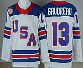 Men's USA #13 Johnny Gaudreau White 2026 olympics Stitched Jersey,baseball caps,new era cap wholesale,wholesale hats