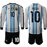 Men's Argentina #10 Lionel Messi Long Sleeve National Team FIFA x World Cup 2026 Home White On Field Jersey,baseball caps,new era cap wholesale,wholesale hats