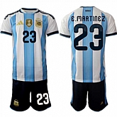Men's Argentina #23 E.MARTINEZ National Team FIFA x World Cup 2026 Home White On Field Jersey,baseball caps,new era cap wholesale,wholesale hats