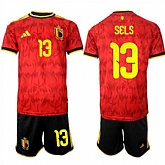 Men's Belgium #13 SELS National Team FIFA x World Cup 2026 Home Red On Field Jersey,baseball caps,new era cap wholesale,wholesale hats