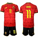 Men's Belgium #11 DOKU National Team FIFA x World Cup 2026 Home Red On Field Jersey,baseball caps,new era cap wholesale,wholesale hats