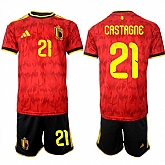 Men's Belgium National Team #21 Timothy Castagne Red 2026 World Cup Home Soccer Jersey Suit,baseball caps,new era cap wholesale,wholesale hats