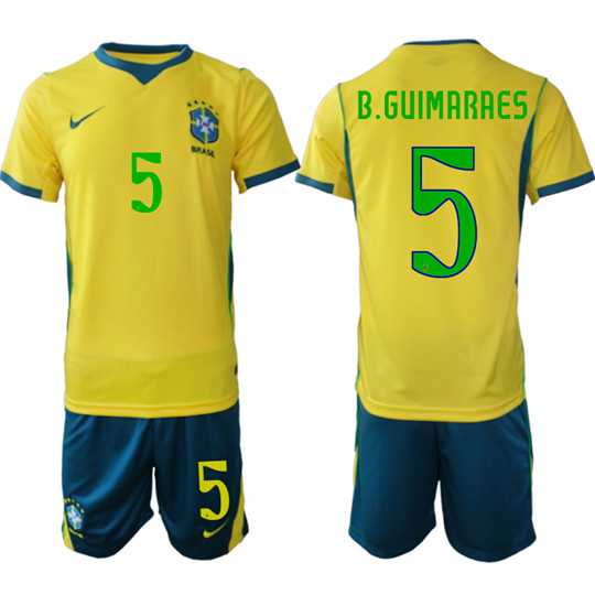 Men's Brazil #5 B.GUIMARAES National Team FIFA x World Cup 2026 Home On Field Jersey,We sell and wholesale Men's Brazil #5 B.GUIMARAES National Team FIFA x World Cup 2026 Home On Field Jersey on line form chian!