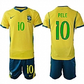 Men's Brazil #10 PELE National Team FIFA x World Cup 2026 Home On Field Jersey,baseball caps,new era cap wholesale,wholesale hats