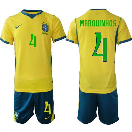 Men's Brazil #4 MARQUINHOS National Team FIFA x World Cup 2026 Home On Field Jersey,We sell and wholesale Men's Brazil #4 MARQUINHOS National Team FIFA x World Cup 2026 Home On Field Jersey on line form chian!