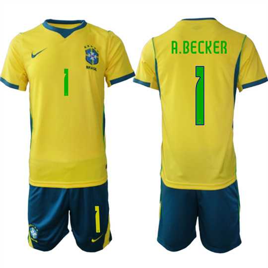 Men's Brazil #1 A.BECKER National Team FIFA x World Cup 2026 Home On Field Jersey,We sell and wholesale Men's Brazil #1 A.BECKER National Team FIFA x World Cup 2026 Home On Field Jersey on line form chian!