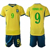 Men's Brazil #9 RONALDO National Team FIFA x World Cup 2026 Home On Field Jersey,baseball caps,new era cap wholesale,wholesale hats