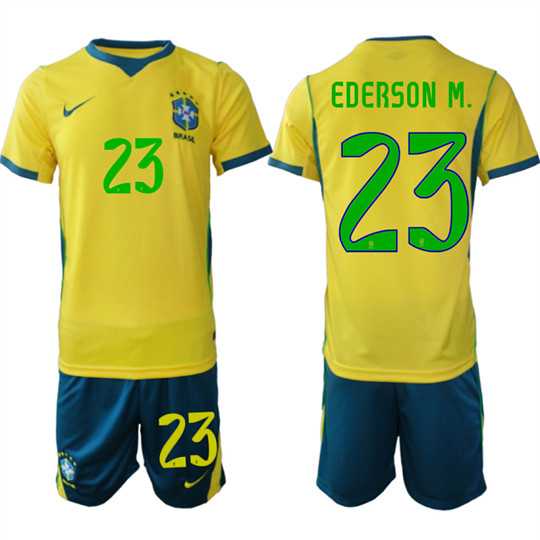 Men's Brazil #23 EDERSON M. National Team FIFA x World Cup 2026 Home On Field Jersey,We sell and wholesale Men's Brazil #23 EDERSON M. National Team FIFA x World Cup 2026 Home On Field Jersey on line form chian!