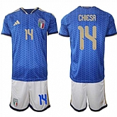 Men's Italy #14 CHIESA National Team FIFA x World Cup 2026 Home Blue On Field Jerseys,baseball caps,new era cap wholesale,wholesale hats
