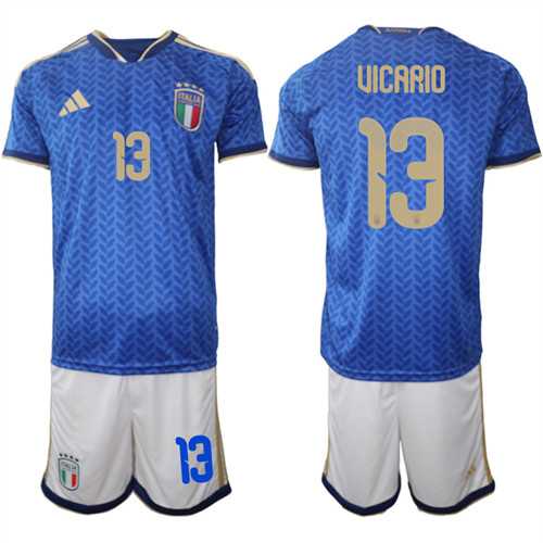 Men's Italy #13 UICARIO National Team FIFA x World Cup 2026 Home Blue On Field Jerseys,We sell and wholesale Men's Italy #13 UICARIO National Team FIFA x World Cup 2026 Home Blue On Field Jerseys on line form chian!
