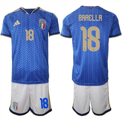 Men's Italy #18 BARELLA National Team FIFA x World Cup 2026 Home Blue On Field Jerseys,We sell and wholesale Men's Italy #18 BARELLA National Team FIFA x World Cup 2026 Home Blue On Field Jerseys on line form chian!