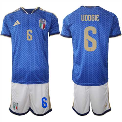 Men's Italy #6 UDOGIE National Team FIFA x World Cup 2026 Home Blue On Field Jerseys,We sell and wholesale Men's Italy #6 UDOGIE National Team FIFA x World Cup 2026 Home Blue On Field Jerseys on line form chian!