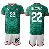 Men's Mexico #22 H.LOZANO National Team FIFA x World Cup 2026 Home Green On Field Jersey,baseball caps,new era cap wholesale,wholesale hats