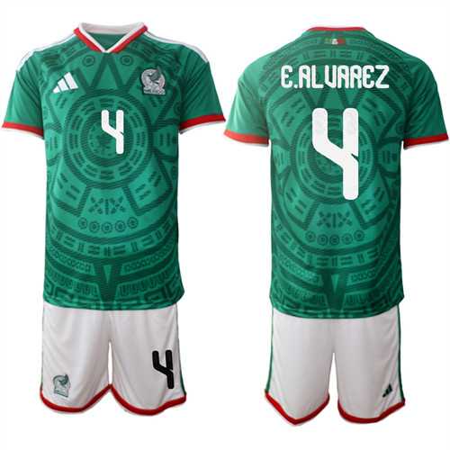 Men's Mexico #4 E.ALUAREZ National Team FIFA x World Cup 2026 Home Green On Field Jersey,We sell and wholesale Men's Mexico #4 E.ALUAREZ National Team FIFA x World Cup 2026 Home Green On Field Jersey on line form chian!