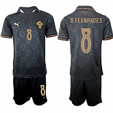 Men's Portugal #8 B.FERNANDES National Team FIFA x World Cup 2026 Away Gray On Eusebio special edition Jersey,baseball caps,new era cap wholesale,wholesale hats