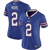 Women's Buffalo Bills #2 D.J. Moore Blue Vapor Stitched Jersey Dzhi,baseball caps,new era cap wholesale,wholesale hats