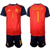 Men's Spain #1 I.CASILLAS National Team FIFA x World Cup 2026 Home Red On Field Jerseys,baseball caps,new era cap wholesale,wholesale hats