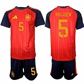 Men's Spain #5 HUIJSEN National Team FIFA x World Cup 2026 Home Red On Field Jerseys,baseball caps,new era cap wholesale,wholesale hats