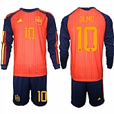 Men's Spain #10 OLMO National Team FIFA x World Cup 2026 Long Sleeve Home Red On Field Jerseys,baseball caps,new era cap wholesale,wholesale hats