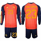 Men's Spain #23 UNAI SIMON National Team FIFA x World Cup 2026 Long Sleeve Home Red On Field Jerseys,baseball caps,new era cap wholesale,wholesale hats